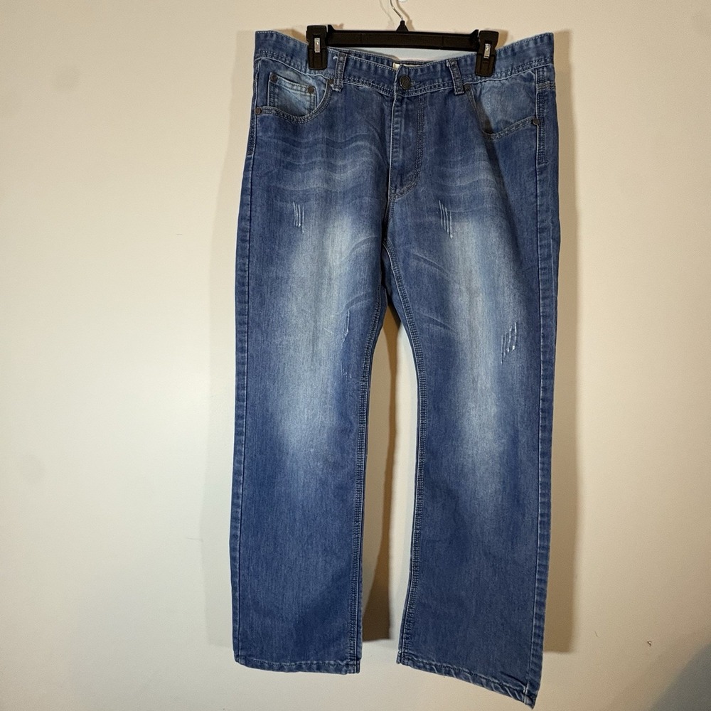 VTG United Denim‎ of America Jeans Men's 38x30 Med Wash Stretch Straight EUC